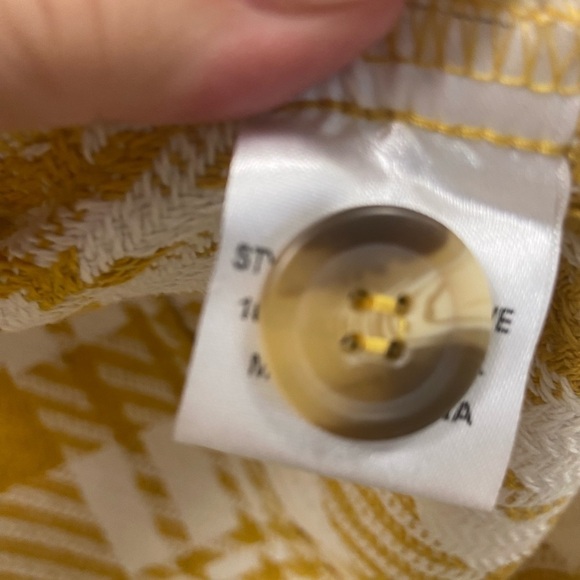 Jodifl Shacket size 1xYellow/gold and white plaid - Picture 10 of 12